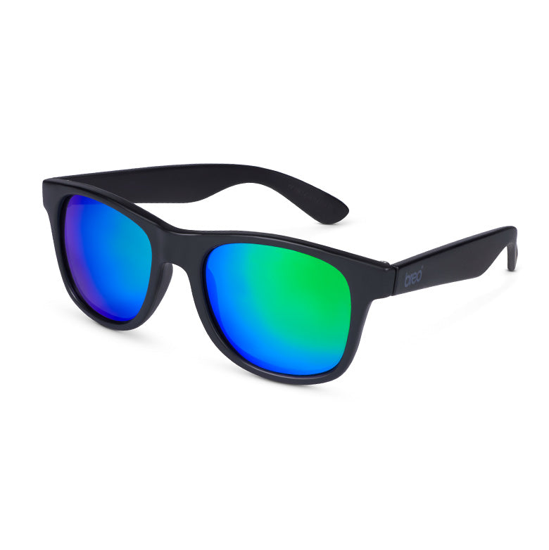 Floating Black Sunglasses with Green Blue Lens